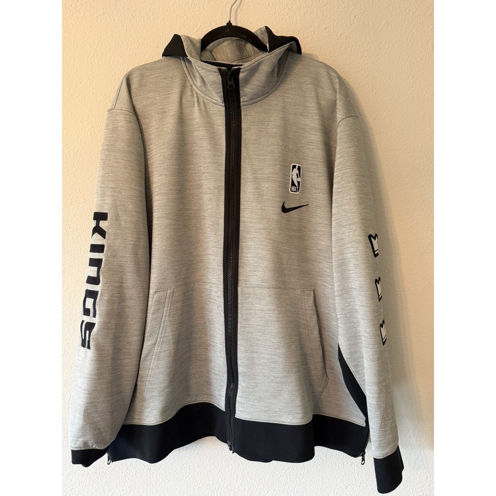 Nike NBA‎ Authentic Sacramento Kings Showtime Zip Up Hoodie Jacket Men XXL EUC